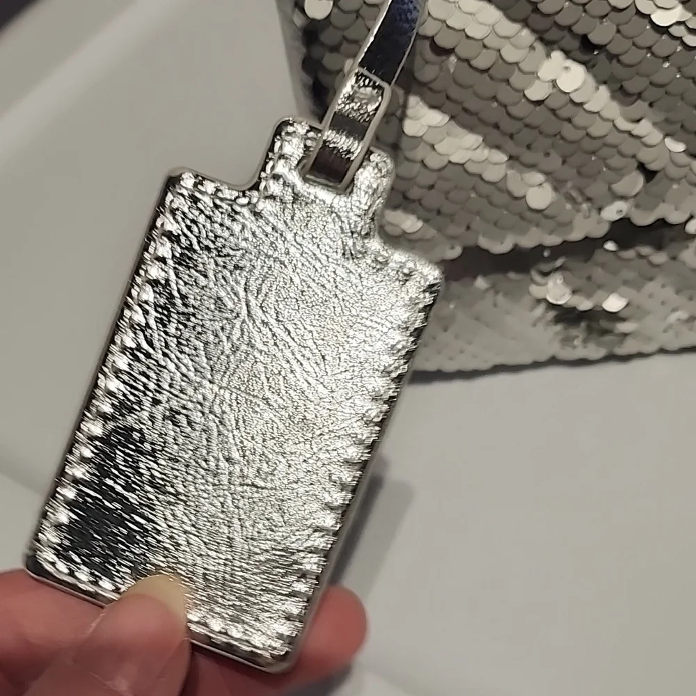 Nicole Miller Silver Glamorous Shoulder Bag